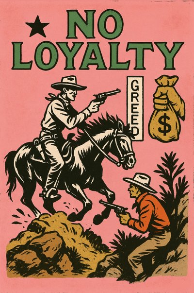 Preço da ganância, 2025 (acrílico sobre tela) de George Rosaly