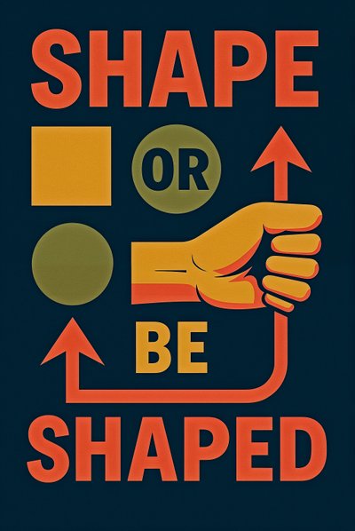 SHAPE OR BE SHAPED, 2025 (acrílico sobre tela) de George Rosaly