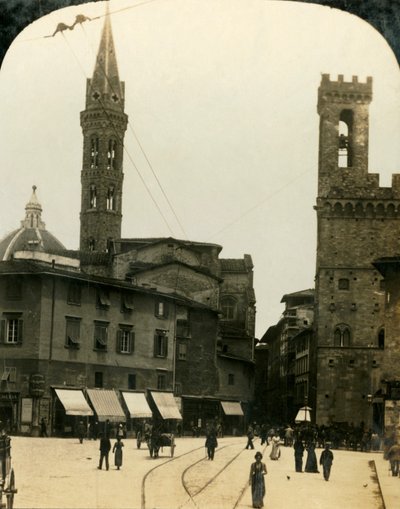 Praça San Firenze, Florença, Itália, c1909. de George Rose