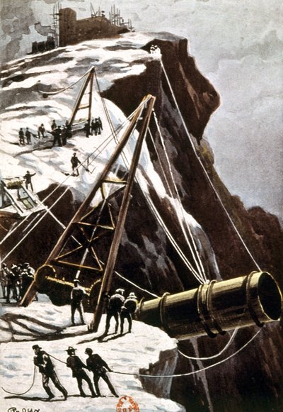 Montagem do camião. Da Terra à Lua de George Roux