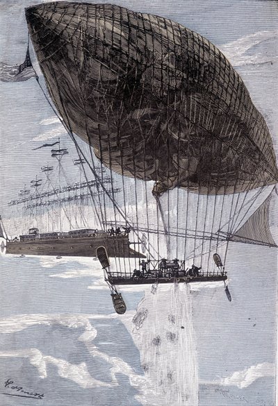 Os Albatros juntaram-se ao Go-a-Head (página 216) em "Robur the Conqueror" de Jules Verne de George Roux