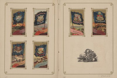 Bandeiras de todas as nações e dos Estados Unidos da América - Páginas 35 e 36, 1887 de George S. and Sons Harris
