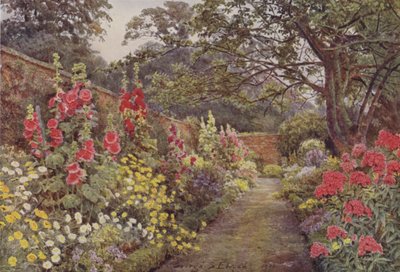 Blyborough, Hollyhocks de George Samuel Elgood