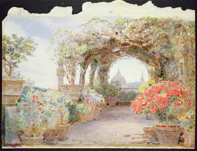Jardim com vista para o Duomo, Florença de George Samuel Elgood