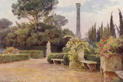Jardins italianos: Villa Medici (litografia a cores) de George Samuel Elgood
