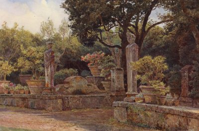 Jardins italianos: Villa Piatti (litografia a cores) de George Samuel Elgood
