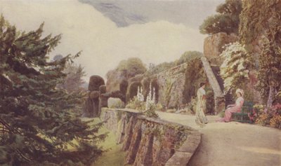 O terraço inferior, castelo de Berkeley de George Samuel Elgood
