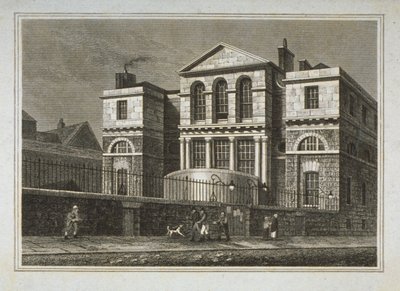 Vista da Casa das Sessões, Old Bailey, 1812 de George Shepherd
