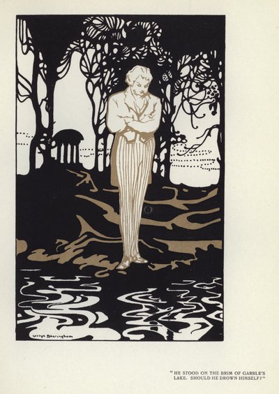 Ilustração para The Happy Hypocrite de Max Beerbohm (cor litho) de George Sheringham