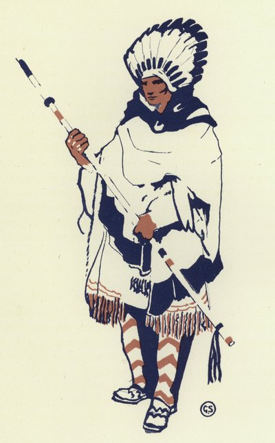 Na tribo era um rapaz muito bonito (cor litho) de George Sheringham