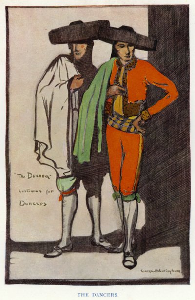 O Duenna de Sheridan: The Dancers (cor litho) de George Sheringham