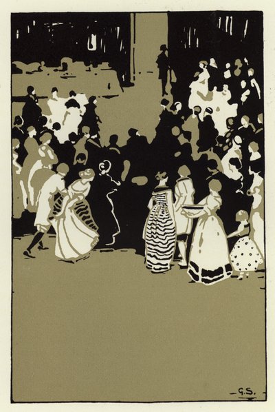 A noite foi sempre de grande alegria e banquete (cor litho) de George Sheringham