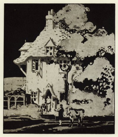 "Onde vais com a vaca?" (cor litho) de George Sheringham