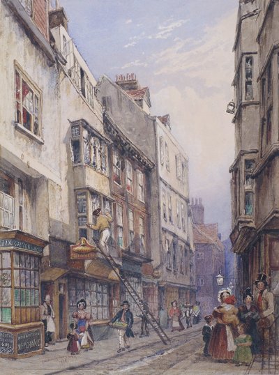 Bell Yard perto de Chancery Lane, Londres, 1835 de George Sidney Shepherd