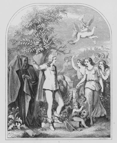 John Milton, LAllegro (gravura) de George Snr (after) Scharf