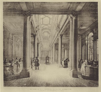 O Dividend Pay Office, Banco de Inglaterra de George Snr (after) Scharf