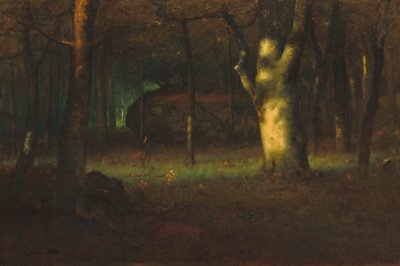 Pôr do sol no bosque, 1891 de George Snr. Inness