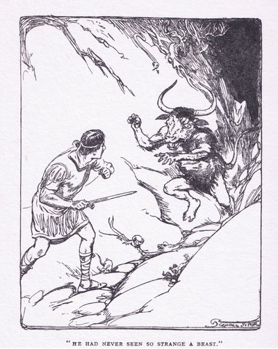 Ele nunca tinha visto uma besta tão estranha, de The Heroes publicado por George Allen e Unwin 1929 de George Soper