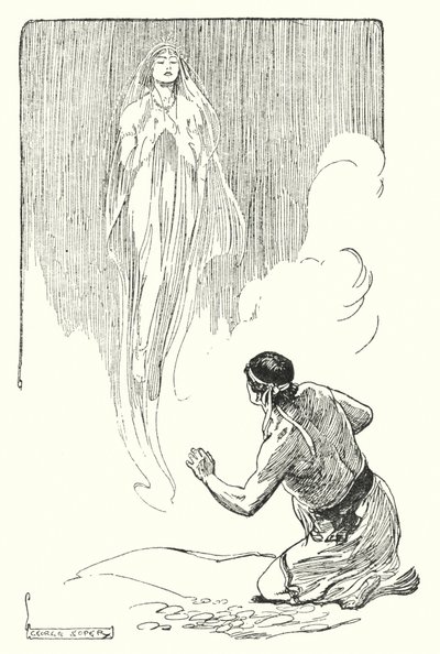 Jason e os Argonautas: "Através do véu ela olhou para ele" (litho) de George Soper