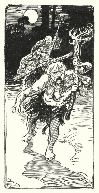 Jason e os Argonautas: "Enquanto dormiam, desciam sobre eles homens terríveis" (litho) de George Soper