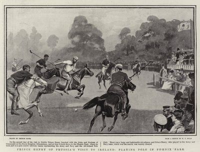 Visita do Príncipe Henrique da Prússia à Irlanda, jogando Polo no Phoenix Park de George Soper
