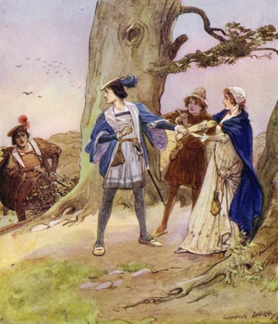 Valentine, tendo ouvido seus ladrões terem tomado uma dama prisioneira, veio consolar e aliviá-la de George Soper