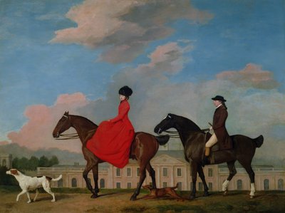 John e Sophia Musters montando no Colwick Hall, em 1777 de George Stubbs