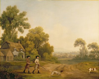 Two Gentlemen Going a Shooting (óleo sobre tela) de George Stubbs