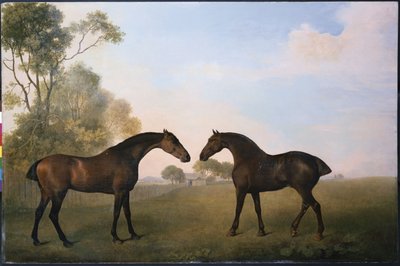 Dois caçadores na grama de George Stubbs