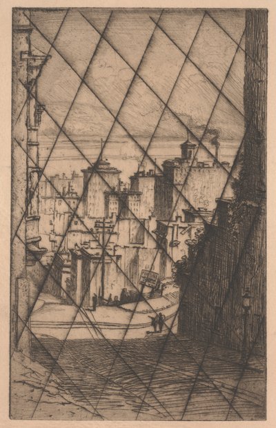Em São Francisco (placa cancelada), c.1911 (mezzotint) de George Taylor Plowman