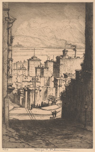 Em São Francisco, c.1911 (mezzotint) de George Taylor Plowman