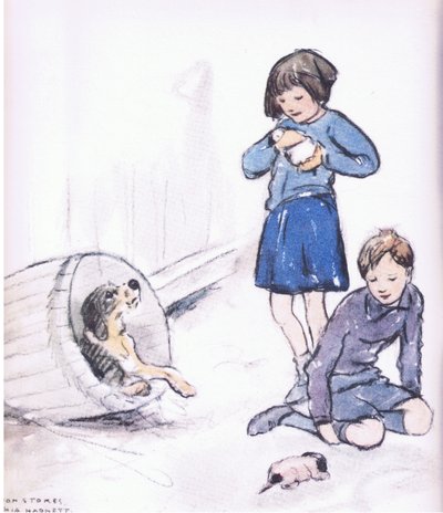 Vicky e Bill estavam muito entusiasmados, de Mudlarks publicado pela Collins de George Vernon Stokes