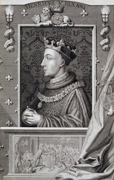 Henry V (1387-1422), depois de uma pintura no Palácio de Kensington de George Vertue