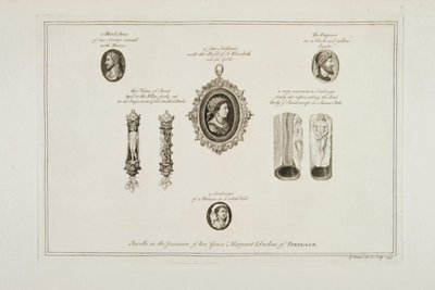 Jóias na posse de Sua Graça Margaret Duchess of Portland, 1749 de George Vertue