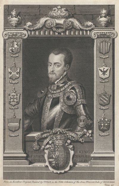 Filipe II, rei de Espanha de George Vertue