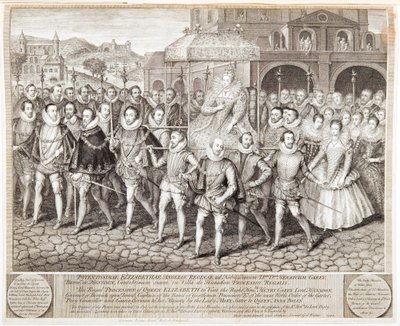 Procissão real da rainha Elizabeth I, c1580 1744 de George Vertue