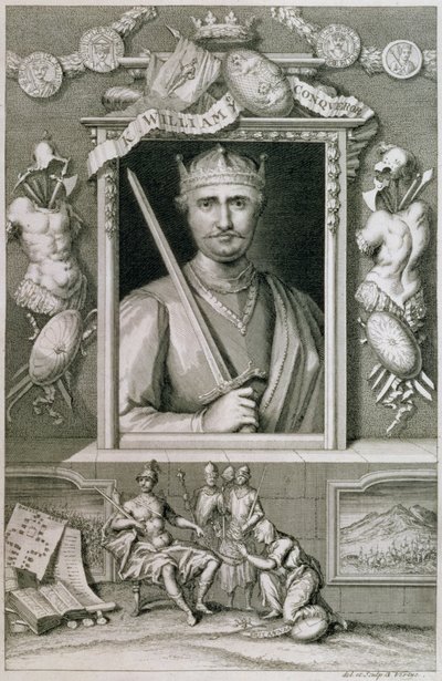 William I the Conqueror (1027-87) Rei da Inglaterra de 1066, gravado pelo artista (gravura) de George Vertue