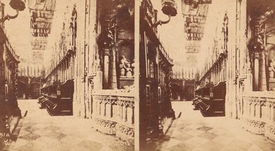 Grupo de 5 vistas estereografadas da Abadia de Westminster, Londres, Inglaterra, 1850s-1910s. de George W Griffith