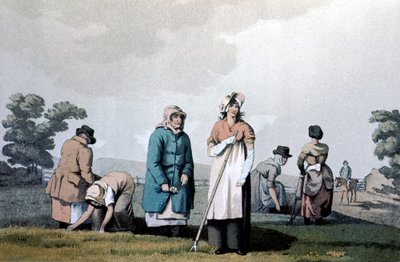 Lowkers - mulheres que capinaram milho, 1814 de George Walker of Seacroft
