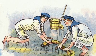 Esfregaço nos decks (cor litho) de George Washington Lambert