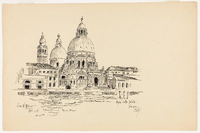 Sta. Maria della Salute, Veneza, Itália, esboço de viagem de George Washington Maher