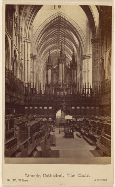 Catedral de Lincoln. O Coro. de George Washington Wilson