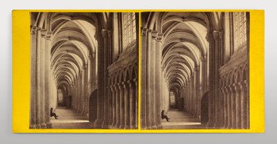 Catedral de Peterborough - nave lateral sul da nave de George Washington Wilson