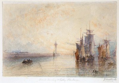 Navios que saem do porto de Whitby (aguarela) de George Weatherill