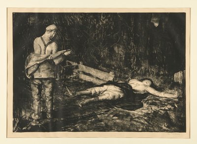 Farmyard belga da série de guerra de George Wesley Bellows