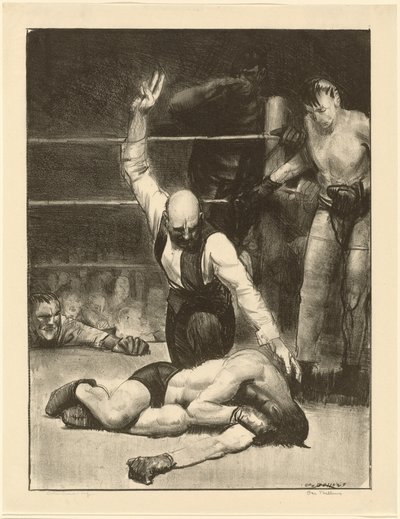 Contado para fora, segunda pedra, 1921. de George Wesley Bellows
