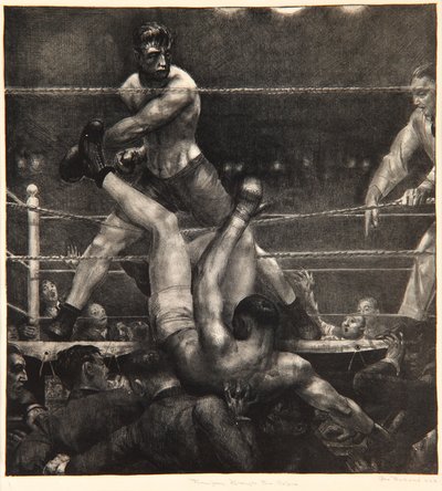 Dempsey Through the Ropes, 1923-24 de George Wesley Bellows