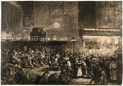 Noite das eleições em Times Square de George Wesley Bellows