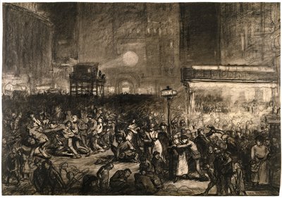 Noite eleitoral na Times Square de George Wesley Bellows