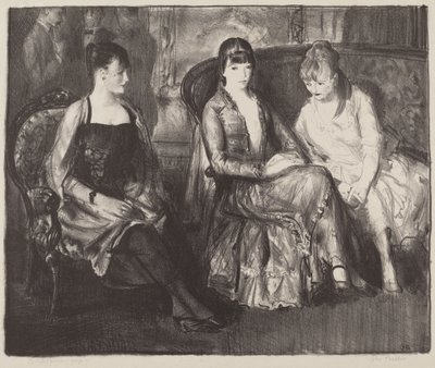 Elsie, Emma e Marjorie, segunda pedra, 1921. de George Wesley Bellows